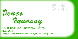 denes nanassy business card